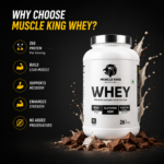 Muscle King Nutrition Whey Protein – Premium Concentrate Protein (Chocolate Flavor) - Image 2